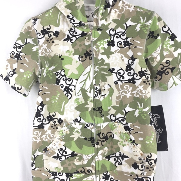 Hoodie Size S Greens Colors Bright Short Sleeves (103) - Picture 2 of 7